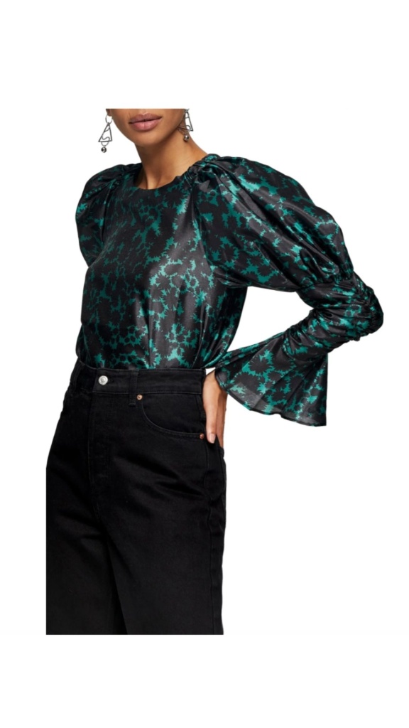 Crystal Kung Minkoff's Green Floral Print Top