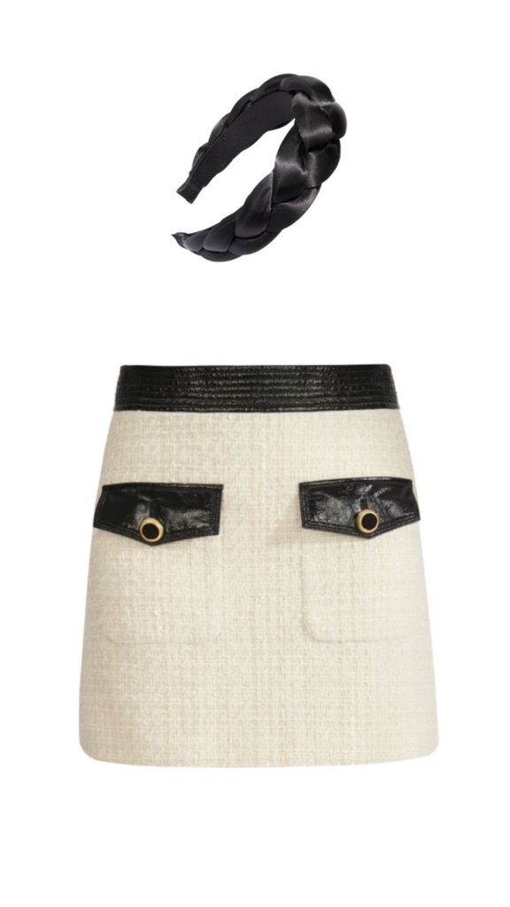 Erika Jayne's Leather and Tweed Skirt