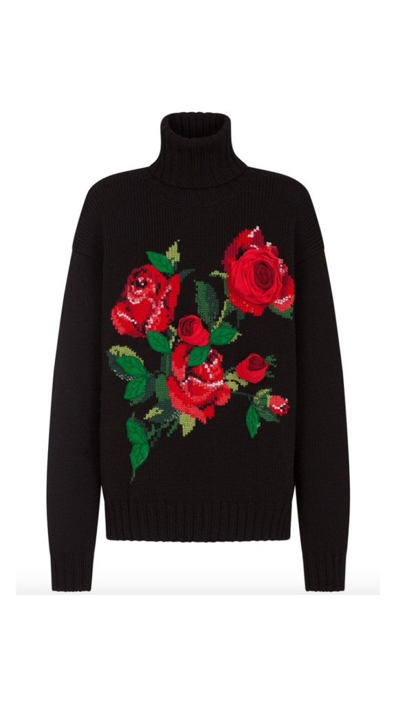 Sutton Stracke's Rose Print Sweater