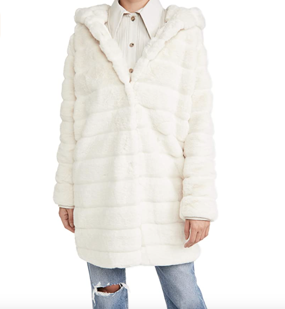 Crystal Kung Minkoff's White Fur Coat