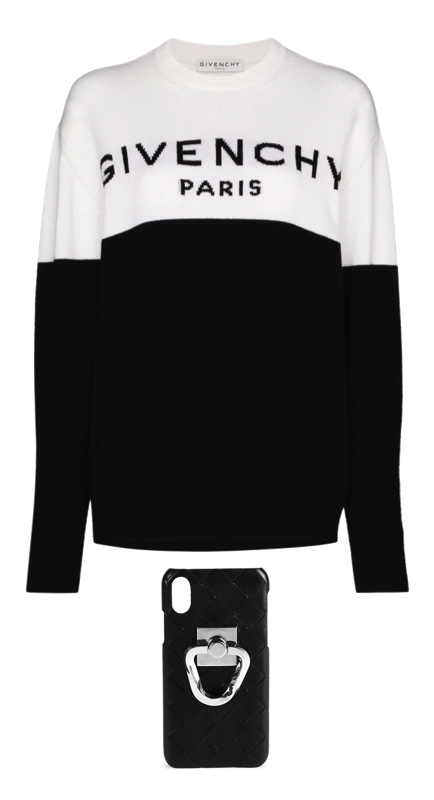 Dorit Kemsley's Black and White Givenchy Sweater