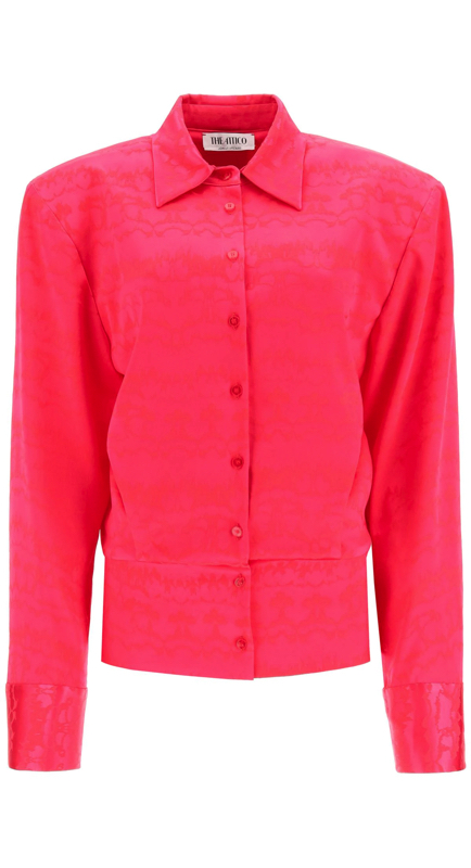 Erika Jayne’s Pink Shoulder Pad Shirt