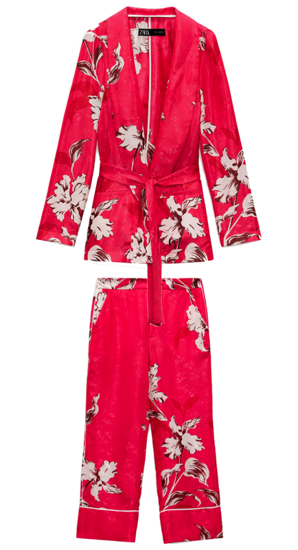 Garcelle Beauvais’ Red Floral Print Suit