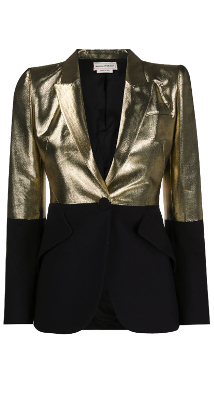 Mary Cosby’s Gold and Black Confessional Blazer