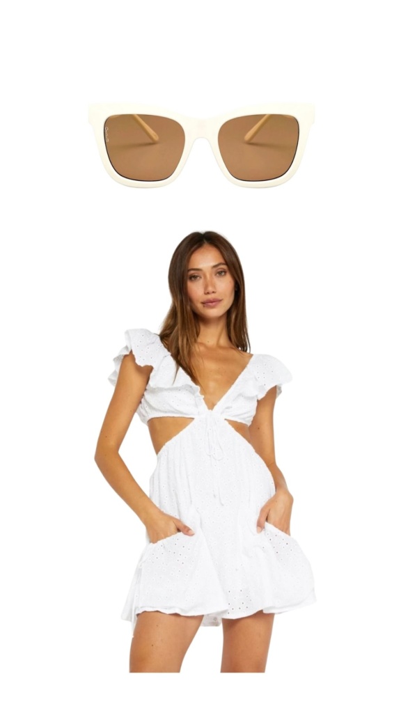 Melissa Gorga's White Sunglasses and Dress