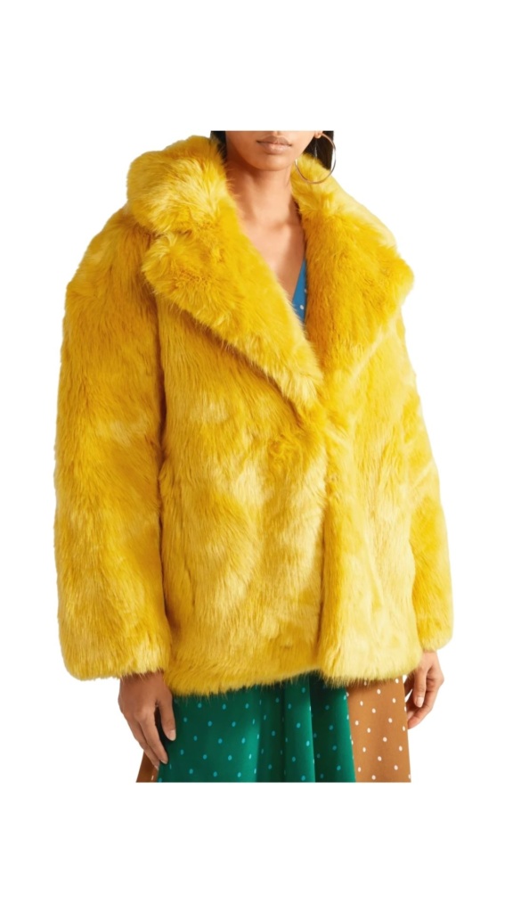 Garcelle Beauvais' Yellow Fur Coat