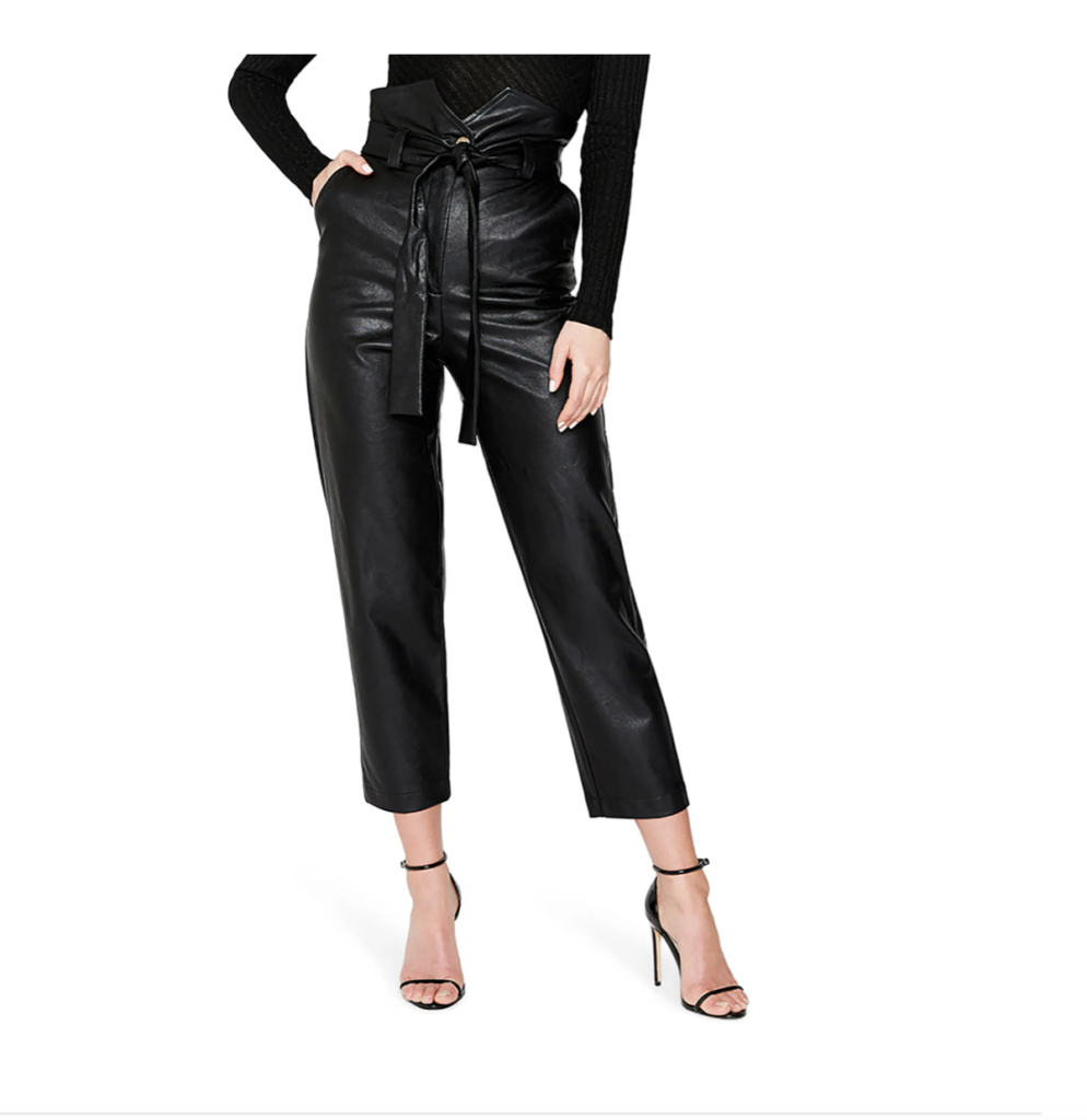 Wendy Osefo's Black Belted Leather Pants