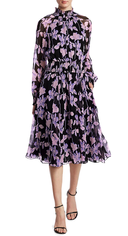 Heather Gay’s Purple and Black Floral Dress