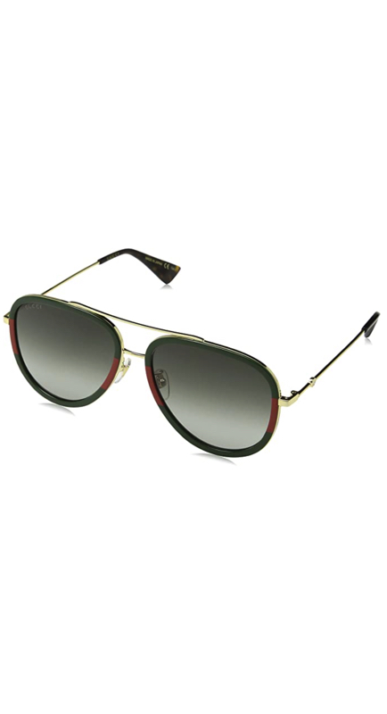 Heather Gay’s Red and Green Aviator Sunglasses