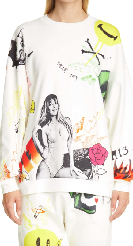 Lisa Barlow’s White Graffiti Sweatshirt