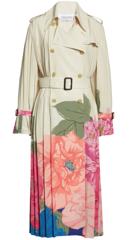 Mary Cosby’s Floral Pleated Trench Coat