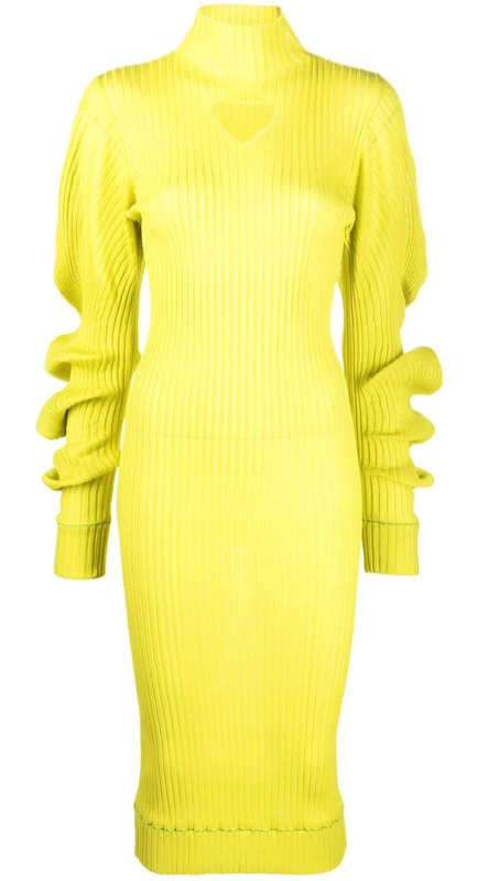 Mary Cosby’s Yellow Cutout Confessional Dress | Big Blonde Hair