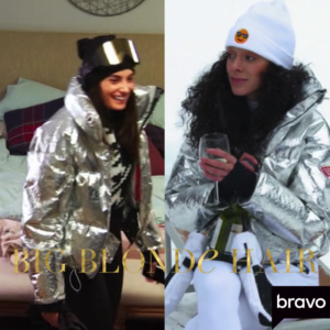 Paige DeSorbo and Gabrielle Kniery s Silver Metallic Ski Jacket