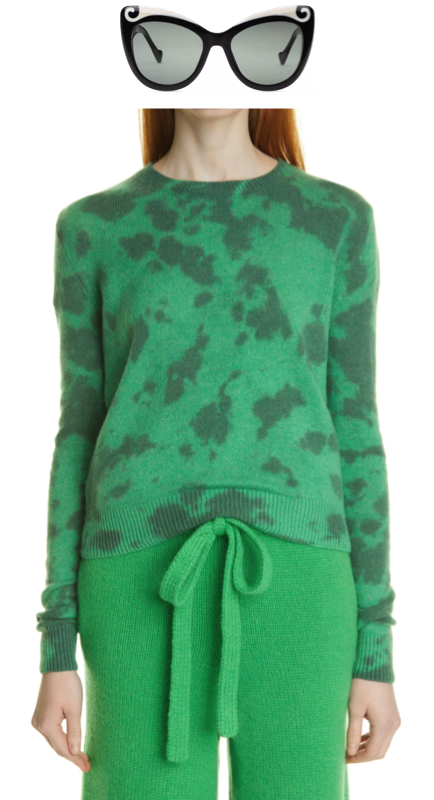 Sutton Stracke’s Green Tie Dye Sweater
