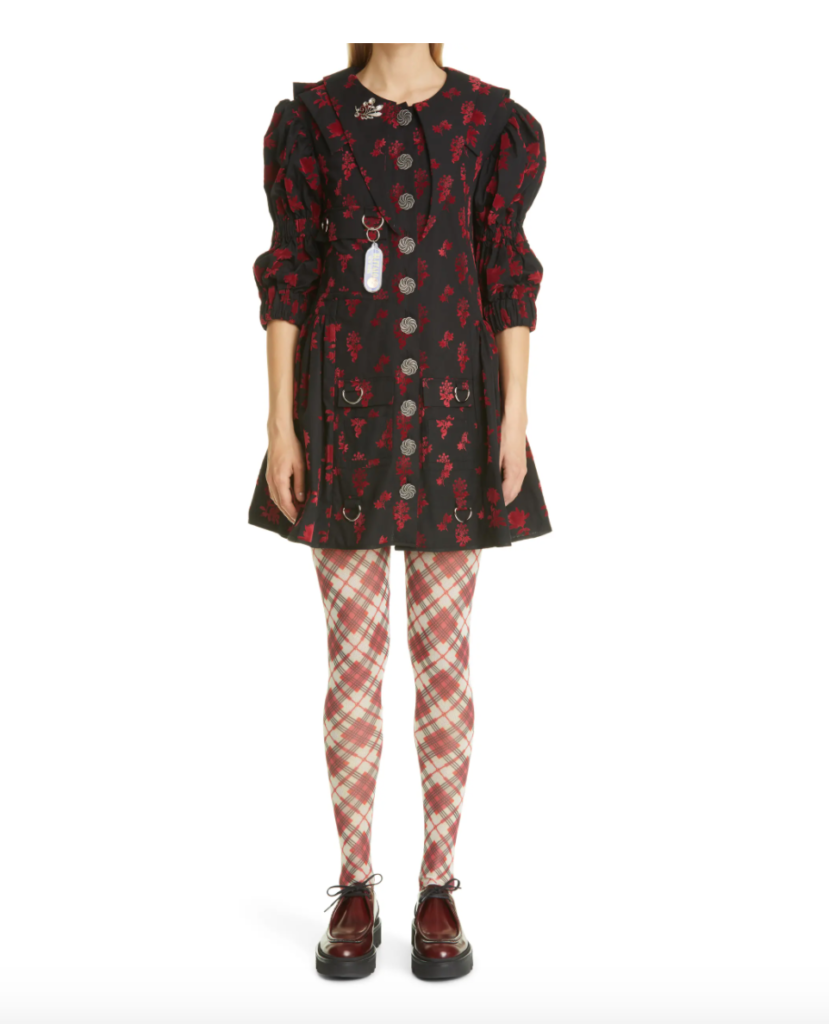 Sutton Stracke's Red and Black Printed Dress