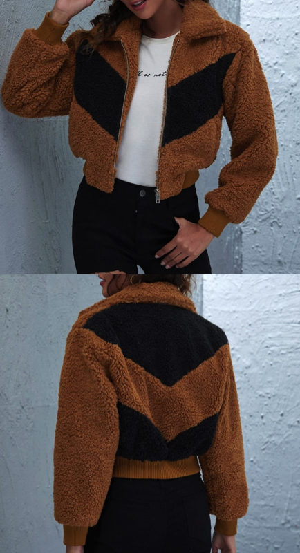 Whitney Rose’s Tan and Black Teddy Jacket