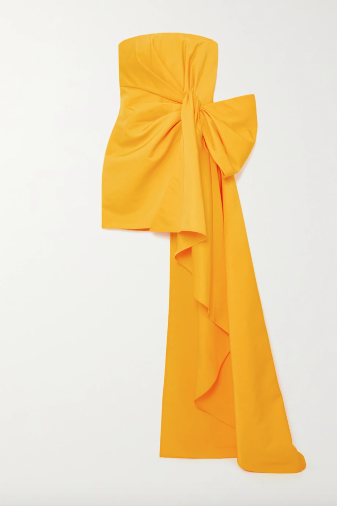 Askale Davis' Yellow Draped Mini Dress