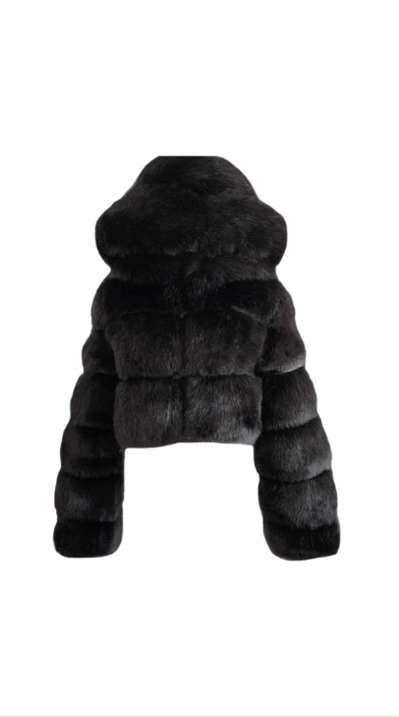 Ciara Miller's Black Fur Jacket