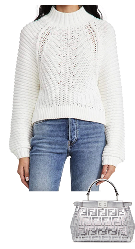 Heather Gay’s White Ribbed Knit Sweater
