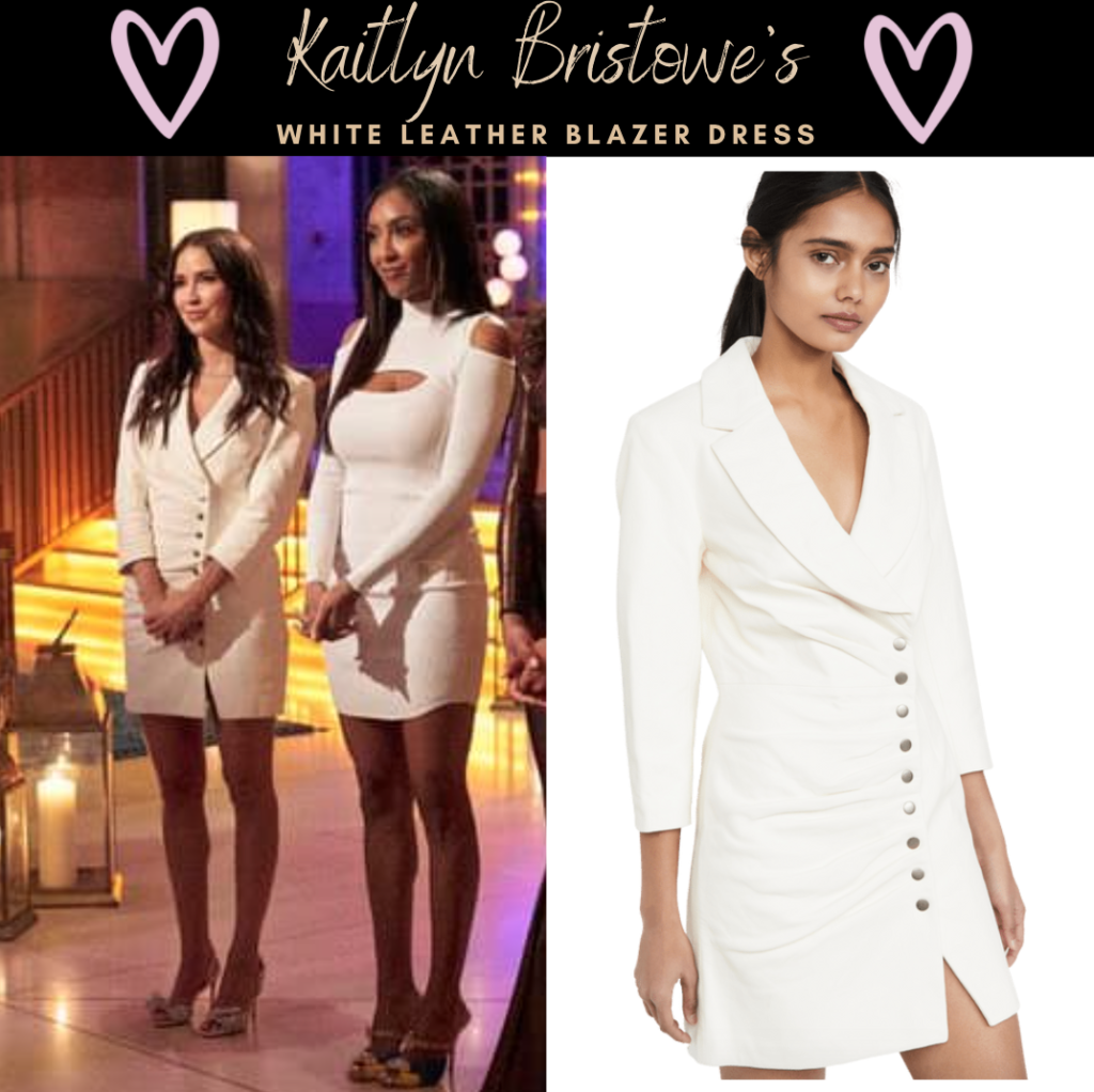 Kaitlyn Bristowe's White Leather Blazer Dress 