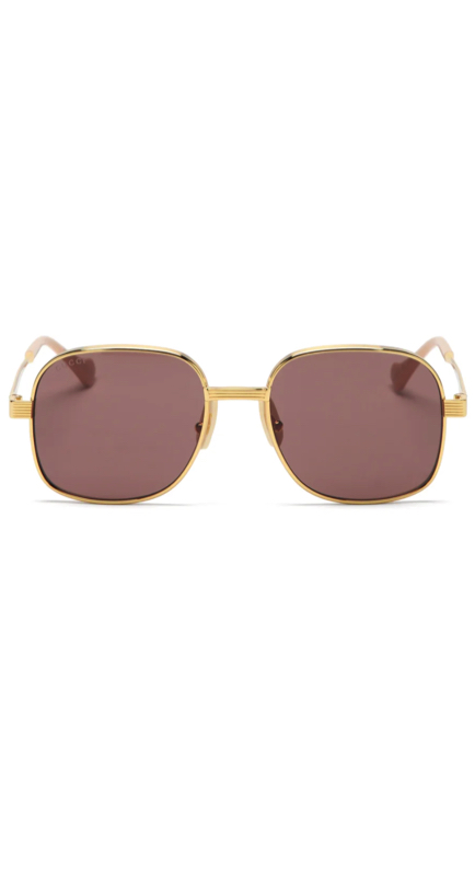 Kyle Richards’ Gold and Brown Square Sunglasses | Big Blonde Hair