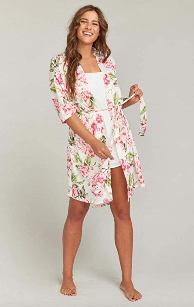 Melissa Gorga's Green and Pink Floral Robe