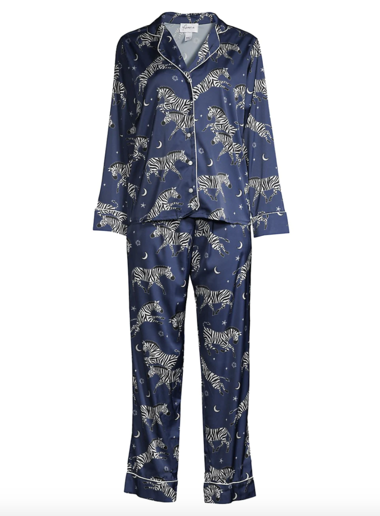 Dorit Kemsley's Navy Zebra Pajama