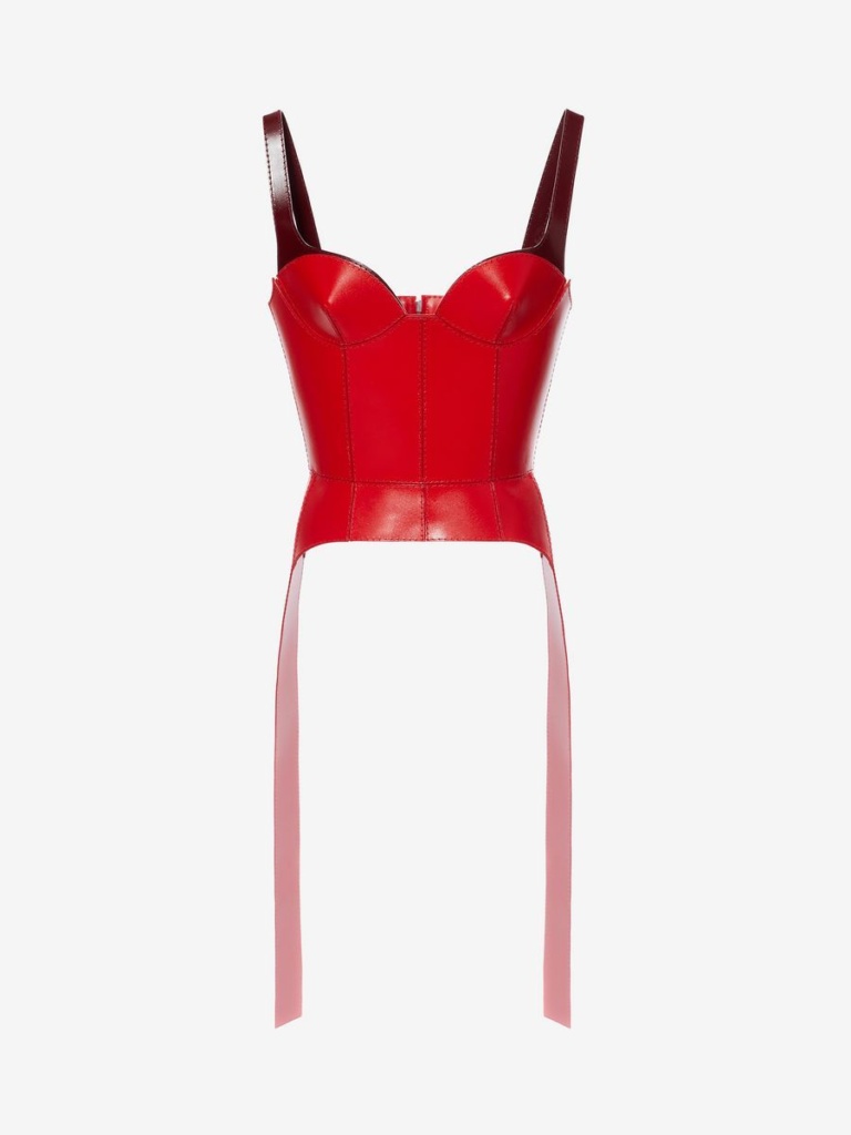 Guerdy Abraira's Red Leather Confessional Corset Top