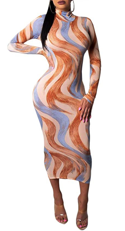 Jen Shah’s Brush Stroke Printed Dress