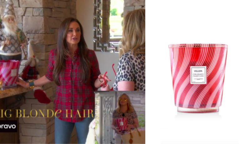 Kathy Hiltons Candy Kane Candle for Kyle Richards