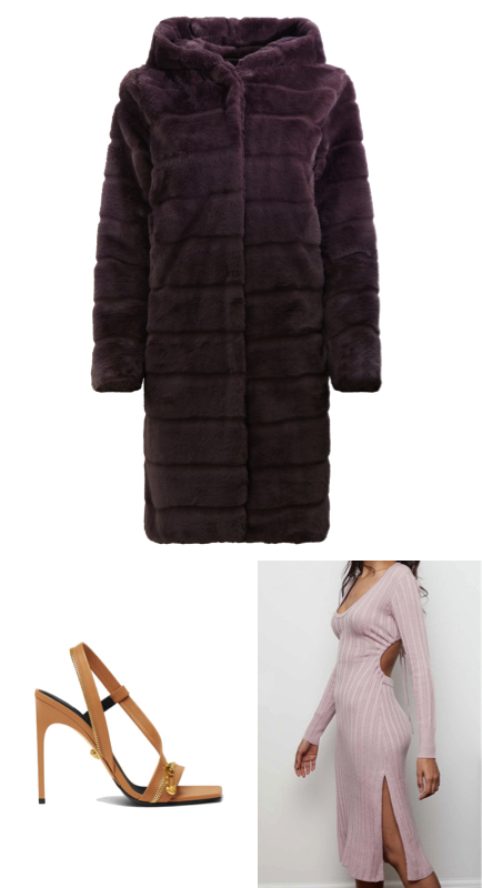 Melissa Gorga’s Purple Ribbed Faux Fur Coat