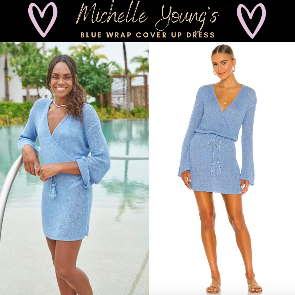 Michelle Young's Blue Wrap Cover Up Dress