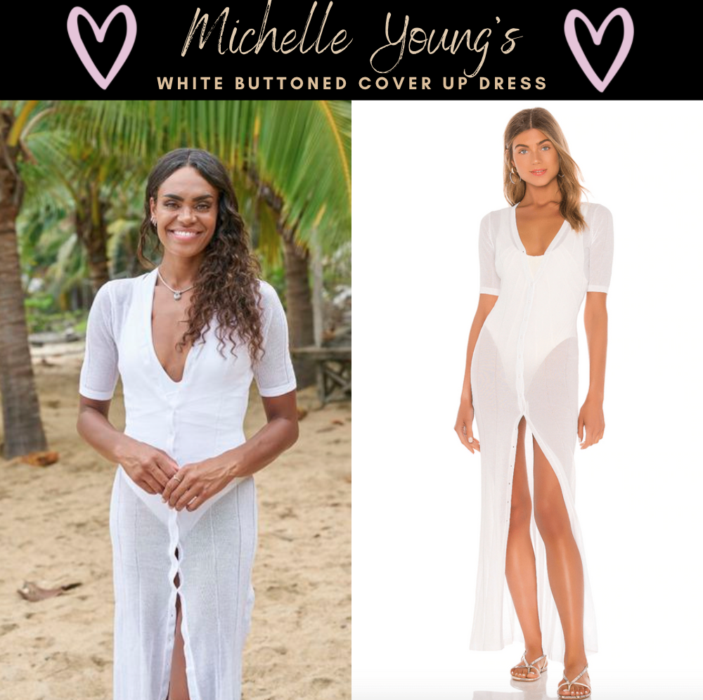 Michelle Young's White Buttoned Cover Up Dress