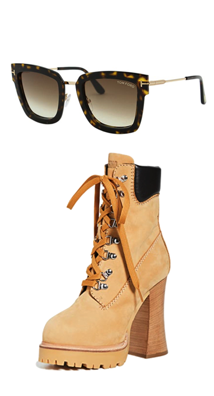 Whitney Rose’s Tortoise Sunglasses and Lace Up Boots