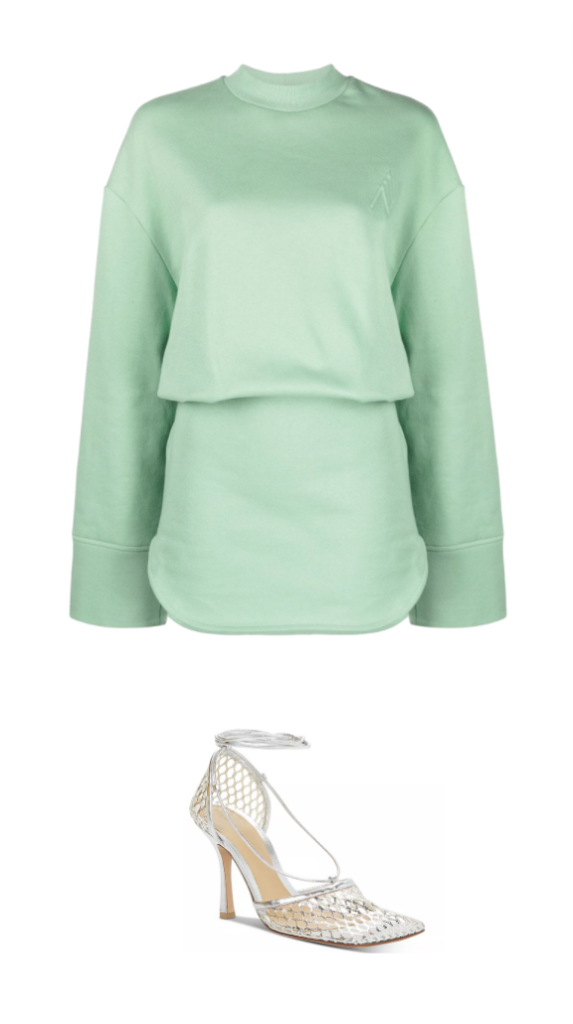 Caroline Stanbury's Mint Green Sweatshirt Dress