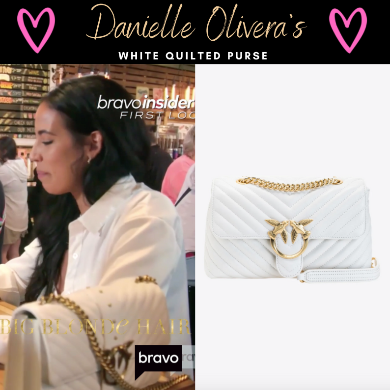 Danielle Olivera's White Quilted Purse