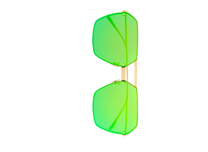 Heather Gay's Green Geometric Sunglasses