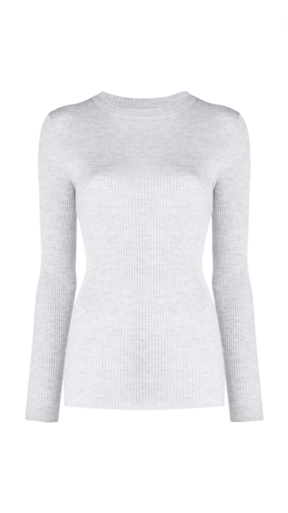 Lisa Barlow's Grey Ribbed Sweater