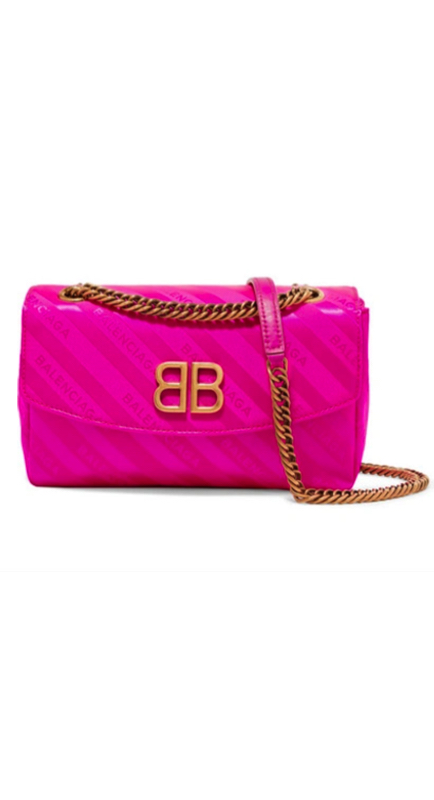 Lisa Barlow’s Pink Satin BB Logo Bag