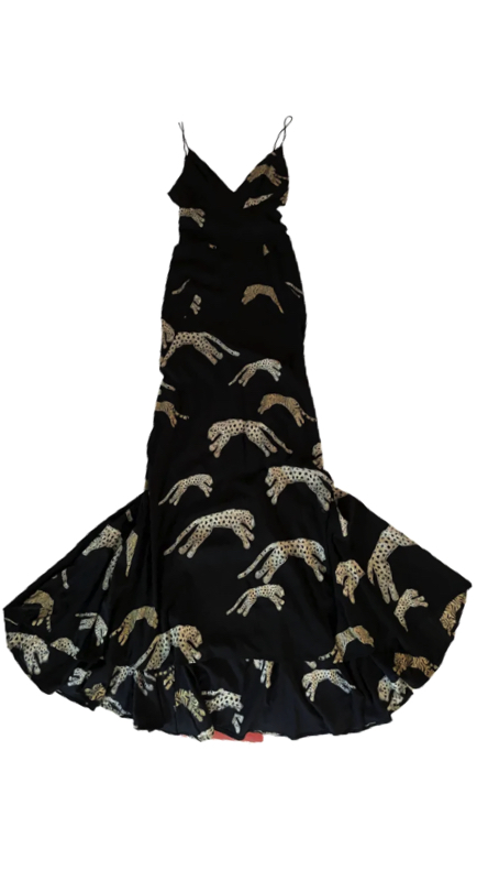 Marysol Patton’s Black Leopard Maxi Dress