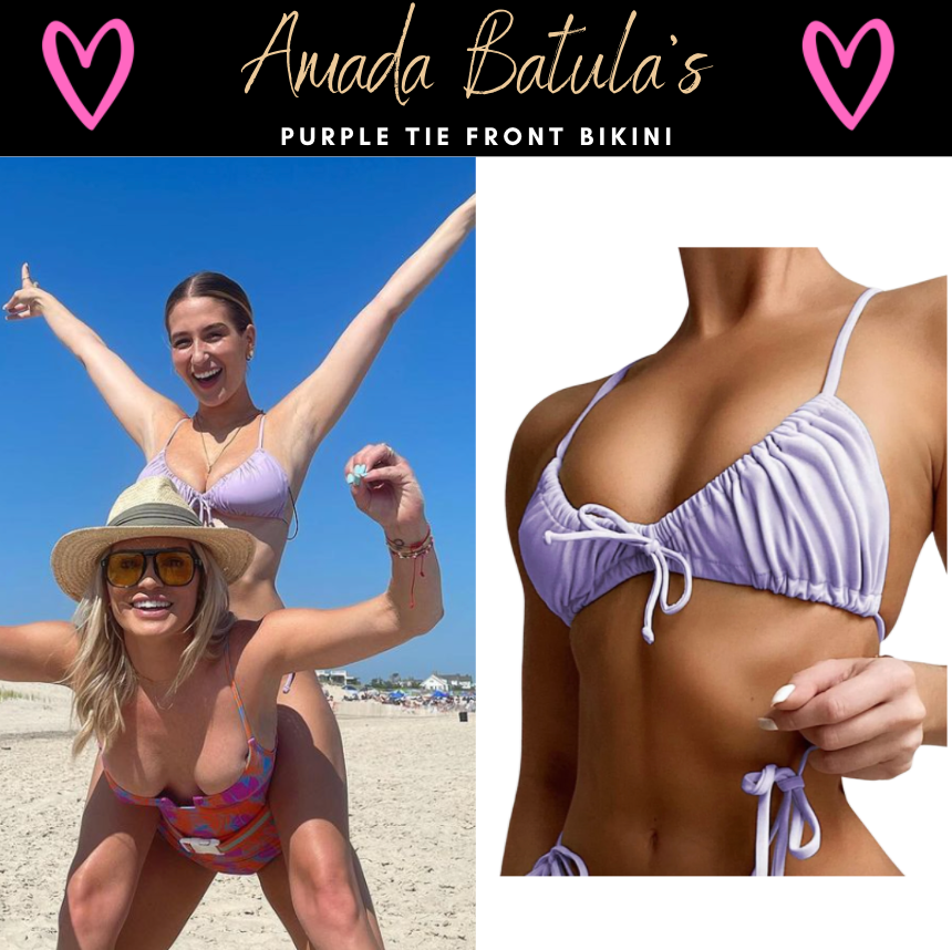 Amanda Batula's Purple Tie Front Bikini