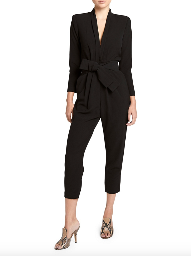 Heather Dubrow's Black Belted Jumpsuit on WWHL