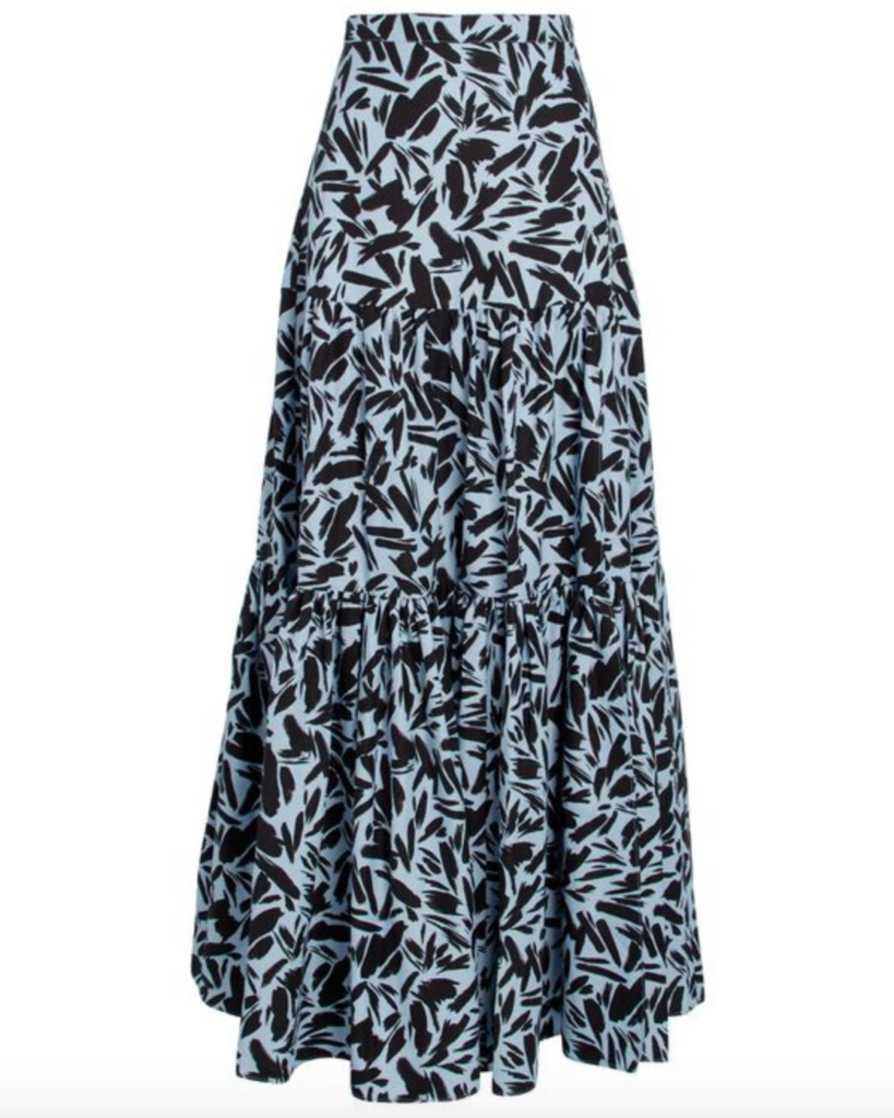 Heather Dubrow's Blue Printed Maxi Skirt