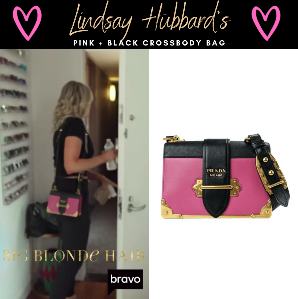 Lindsay Hubbard's Pink + Black Crossbody Bag
