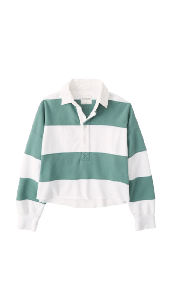 Madison LeCroy's Green and White Striped Polo