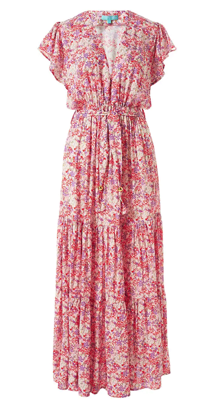 Margaret Josephs’ Pink Floral Maxi Dress | Big Blonde Hair