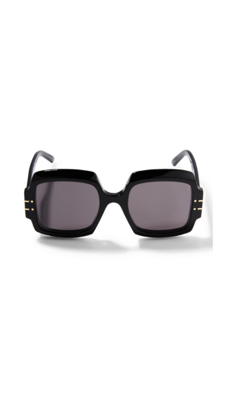 Caroline Stanbury's Black Square Sunglasses
