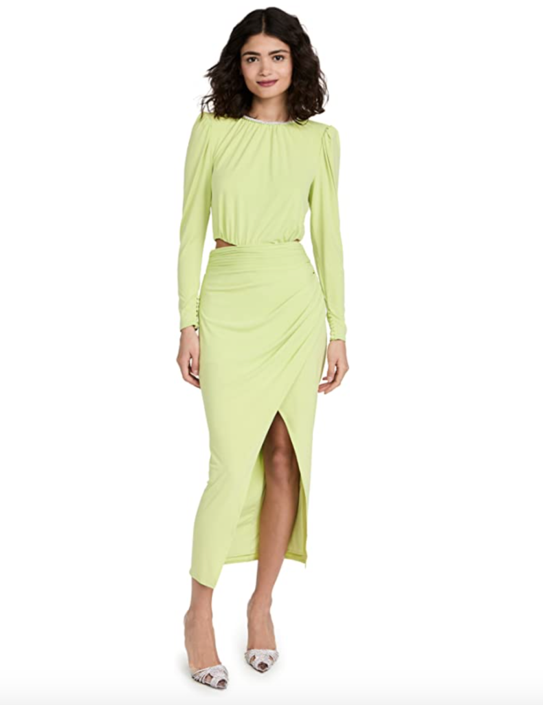 Caroline Stanbury's Green Cutout Dress