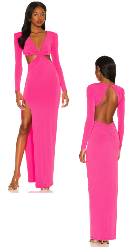 Dolores Catania’s Pink Cutout Gown