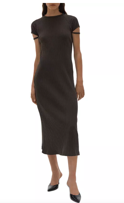 Heather Dubrow's Brown Cutout Sleeve Dress